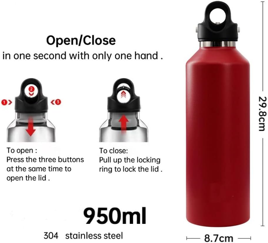 950ml No-Screw Cap Insulated Bottle