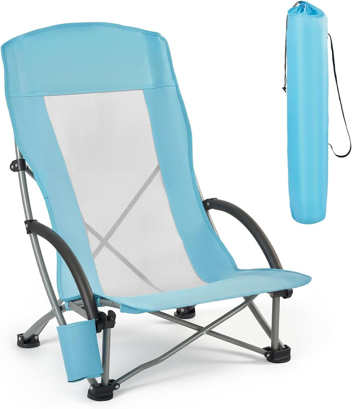 High Back Folding Mesh Camping Chair