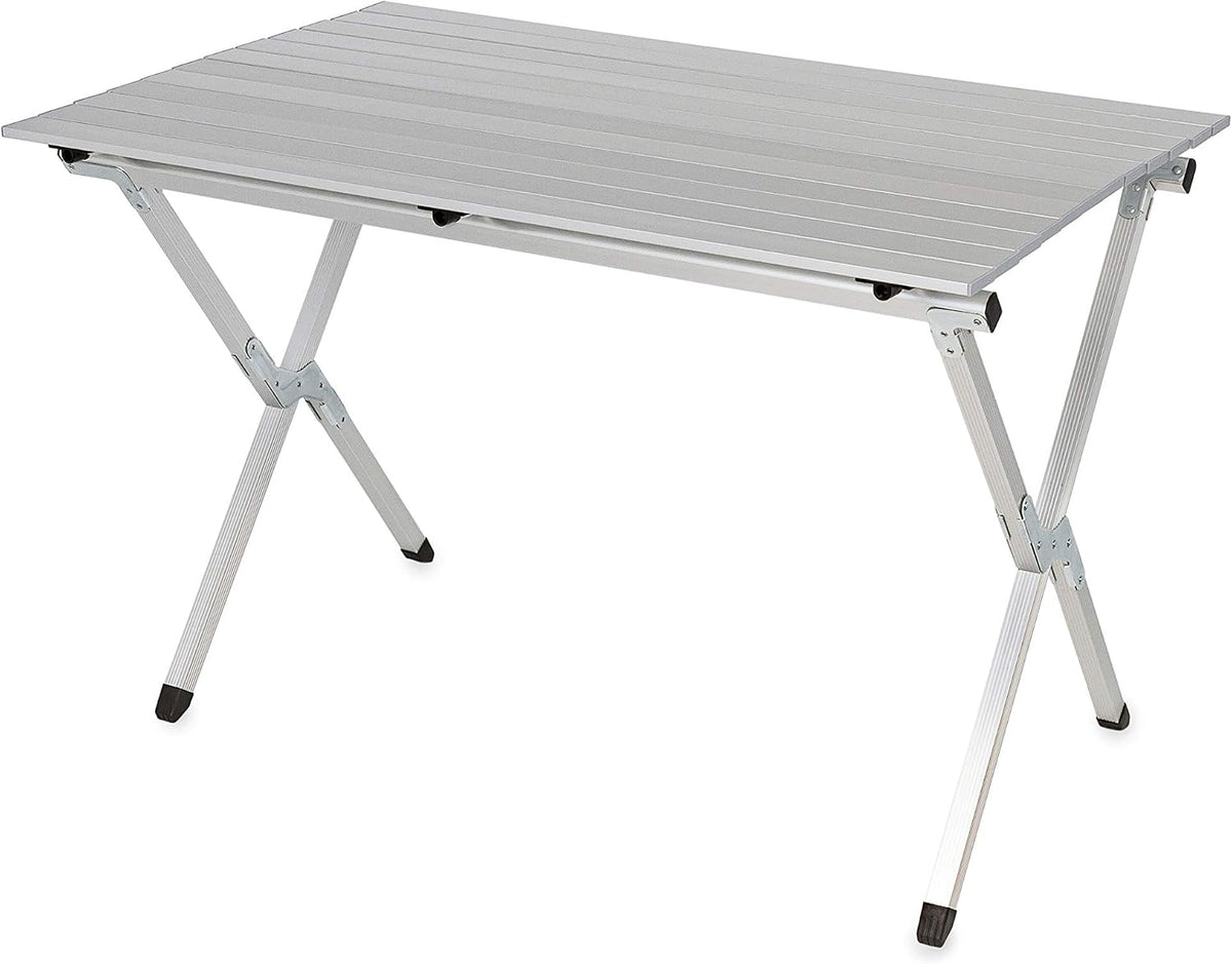 Aluminum Roll-Up Camping Table with Carrying Bag