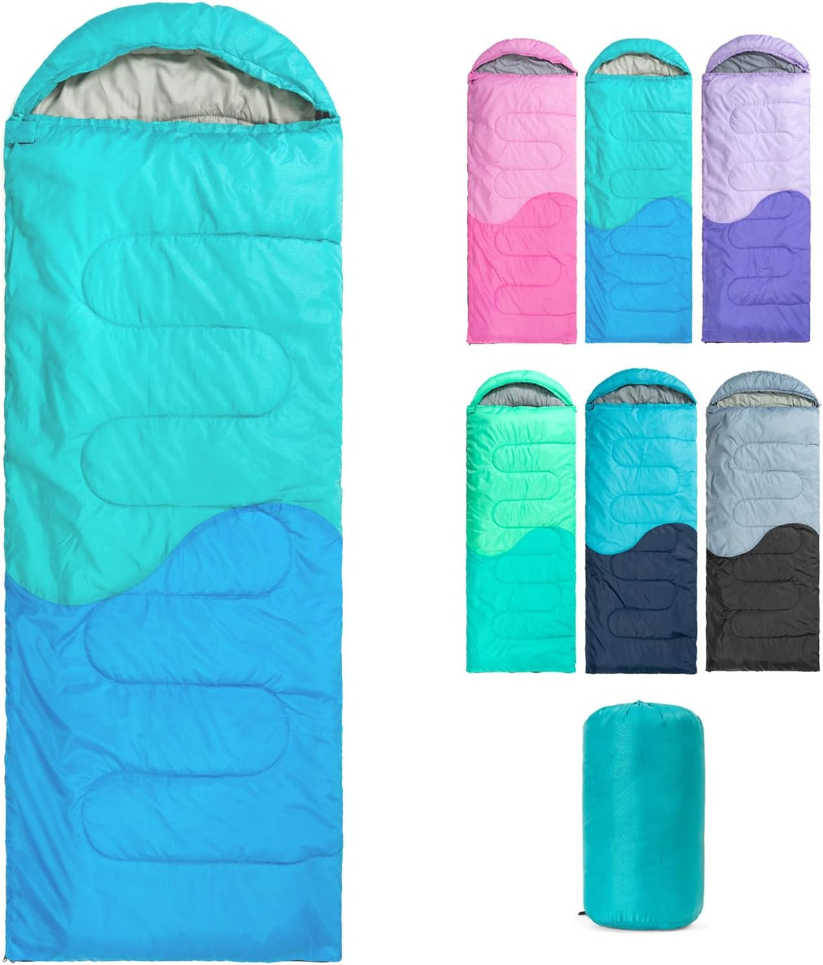 3-Season Lightweight Sleeping Bag with Compression Sack