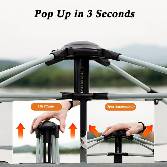 Instant Pop-Up Tent for 4 with Vestibule