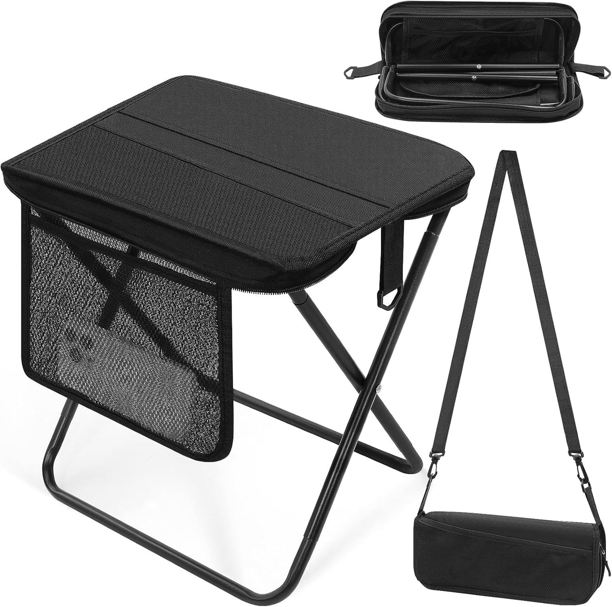 Lightweight Folding Stool with Side Pocket