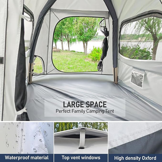 Easy-Setup Inflatable Camping Tent for 3-4