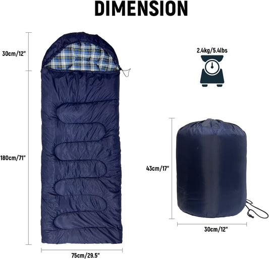 0-Degree 4-Season Winter Sleeping Bag with Sack
