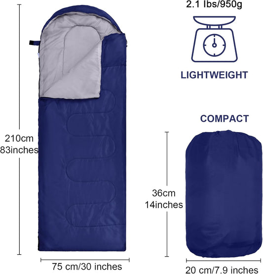 6-Pack Lightweight 4-Season Envelope Sleeping Bags