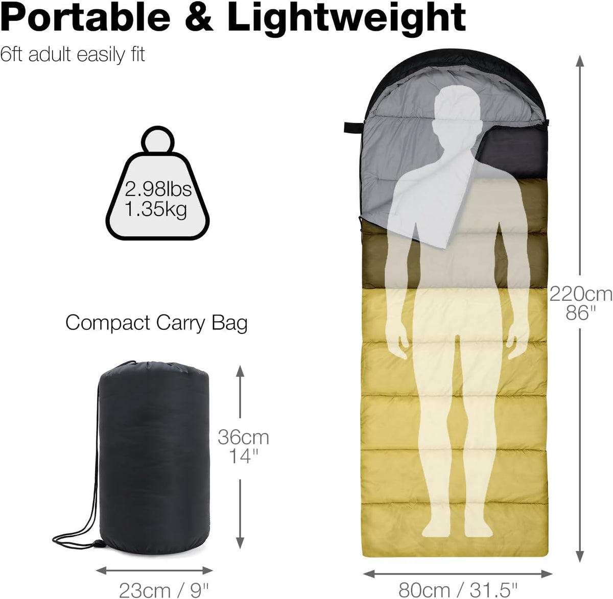 Waterproof Compact Winter Backpacking Sleeping Bag