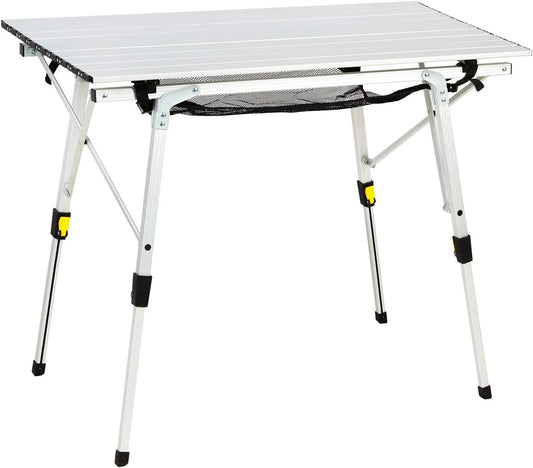 Portable Adjustable Height Aluminum Camping Table