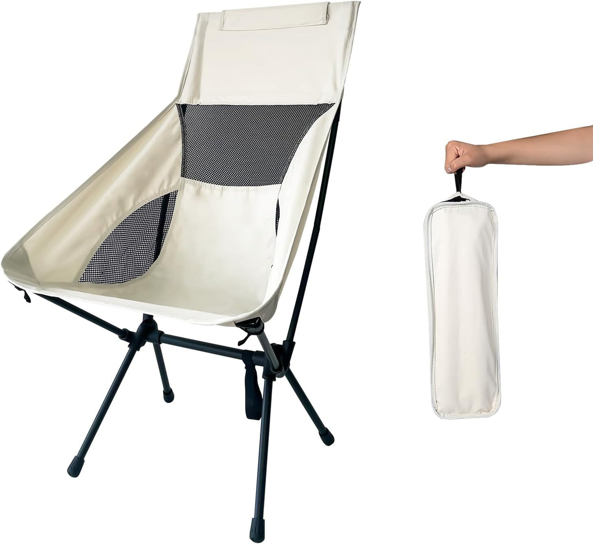 High Back Lightweight Folding Backpack Chair