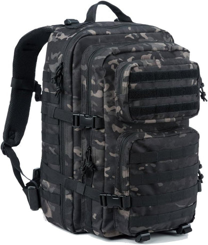 Military Tactical Backpack Large Army 3 Day Assault Pack  Bag Backpacks (Black Camo)