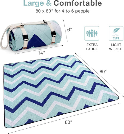 Chevron 80x80 Outdoor Waterproof Picnic Blanket