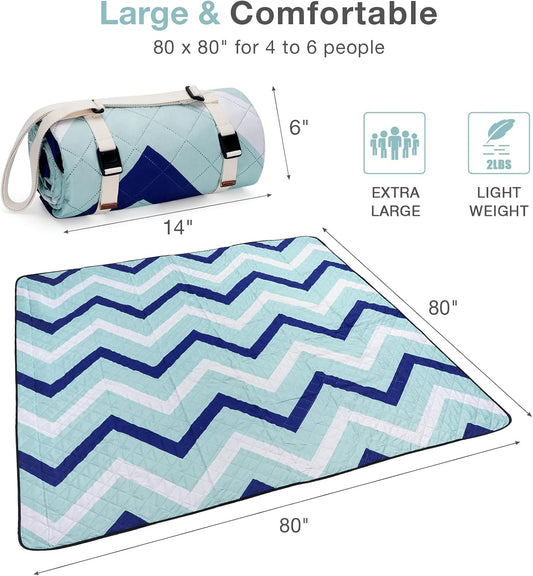 Chevron 80x80 Outdoor Waterproof Picnic Blanket