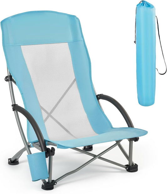 High Back Folding Mesh Camping Chair