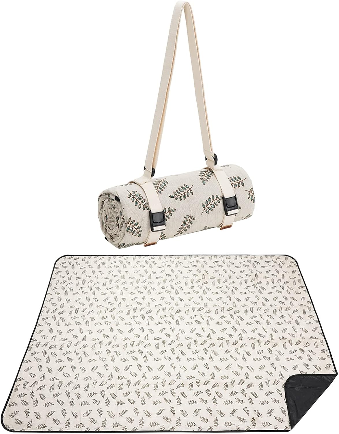 Sand-Free Waterproof Beach Mat with Shoulder Strap