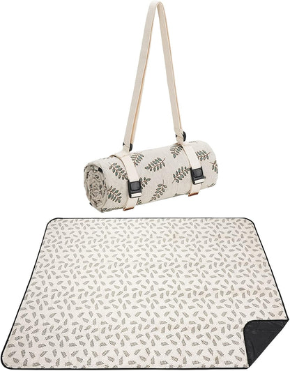 Sand-Free Waterproof Beach Mat with Shoulder Strap