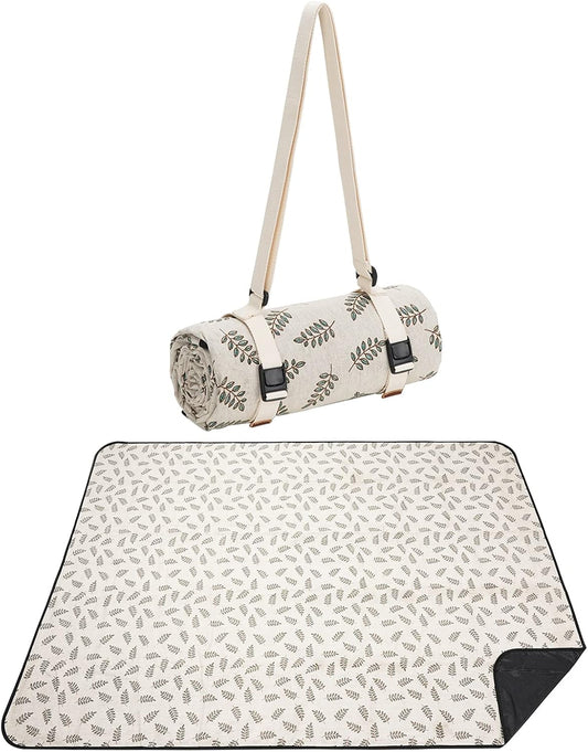 Sand-Free Waterproof Beach Mat with Shoulder Strap