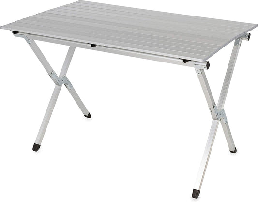 Aluminum Roll-Up Camping Table with Carrying Bag