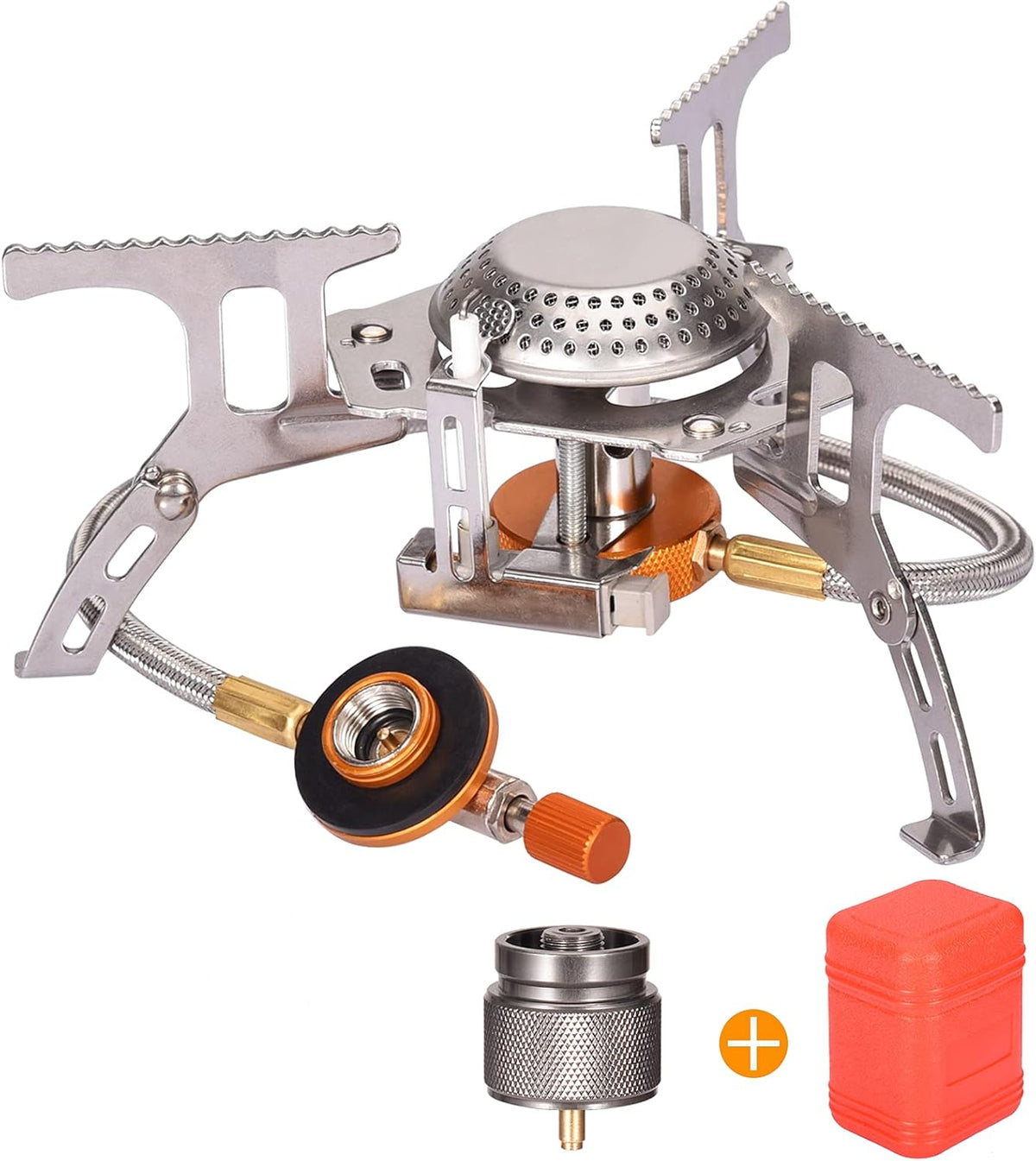 Portable Camping Gas Stove with Propane Adapter