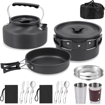 14-Piece Foldable Outdoor Cookware Set