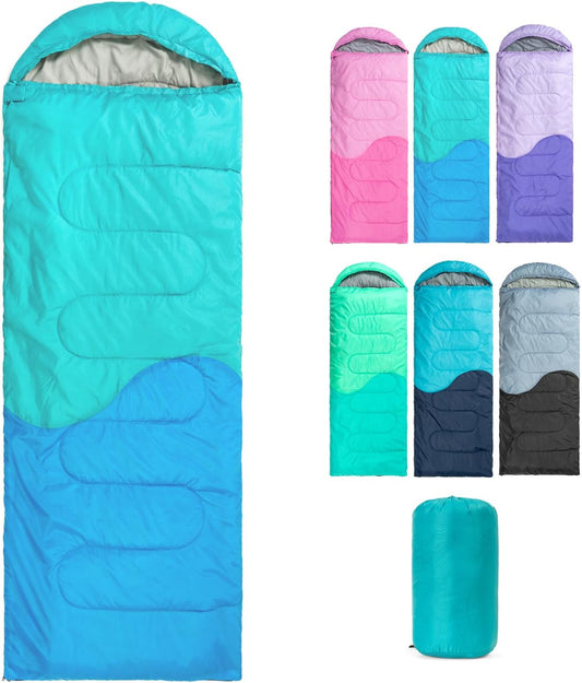 3-Season Lightweight Sleeping Bag with Compression Sack