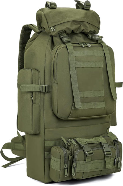 100L Camping Hiking Backpack, military Tactical rucksack backpack,Waterproof Lightweight Hiking Backpack (Army Green)