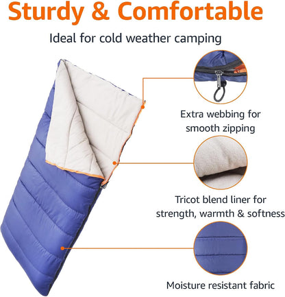 Blue Twin Cold Weather Sleeping Bag
