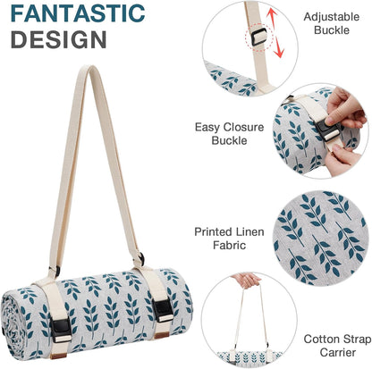 Washable Sand-Free Picnic Blanket with Strap