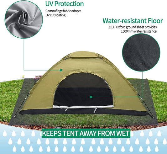 Outdoor Portable Camouflage Backpacking Camping Tent