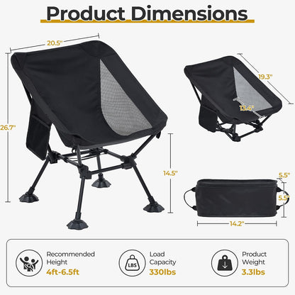 Lightweight Folding Backpack Hiking Chair