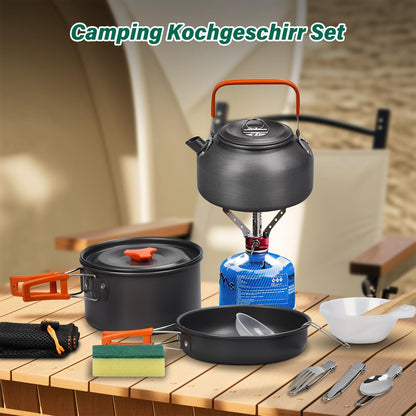 13-Piece Foldable Outdoor Cookware Set