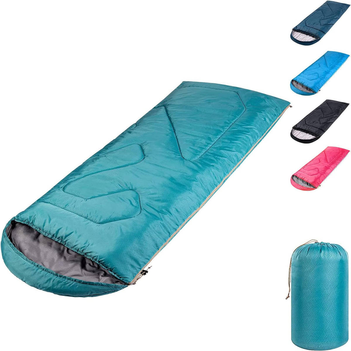 Blue Waterproof 3-Season Lightweight Sleeping Bag