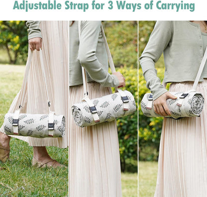 Washable Sand-Free Picnic Blanket with Strap
