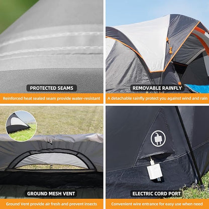 Quick-Setup Pop-Up Dome Tent for 2-6