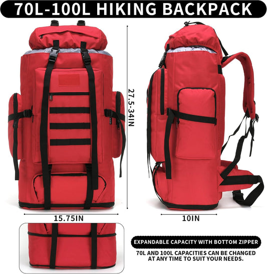 Hiking Backpack for Men 70L/100L Camping Backpack Military Rucksack  3 Days Assault Pack for Climbing | Camping Backpack, 3 Days Assault Pack, for Climbing