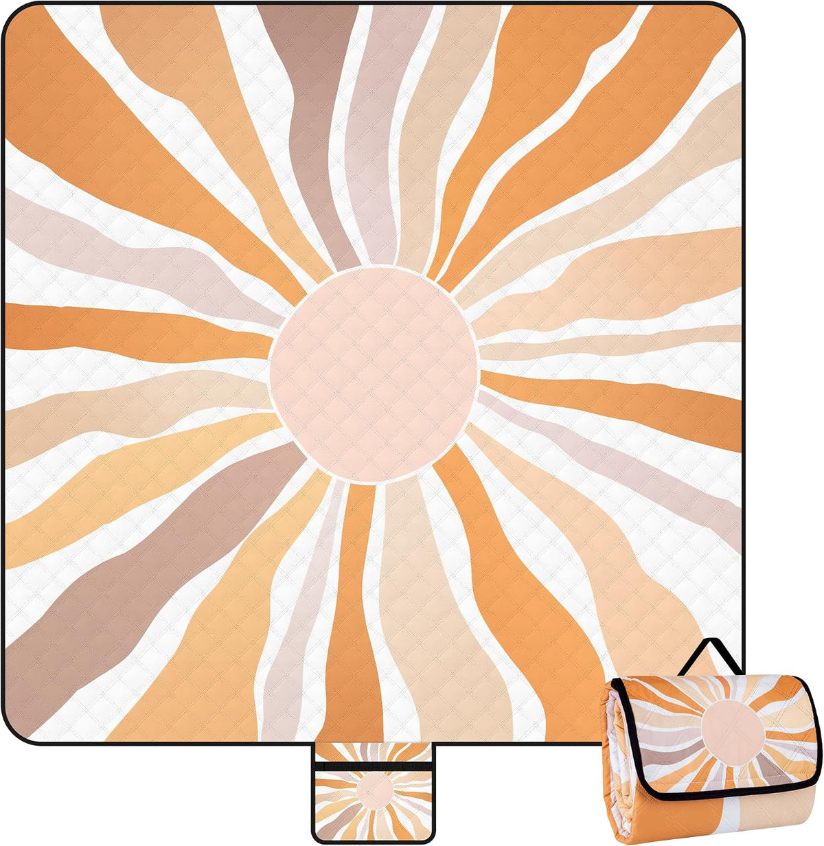 Sunburst Large 79x79 Waterproof Beach Blanket