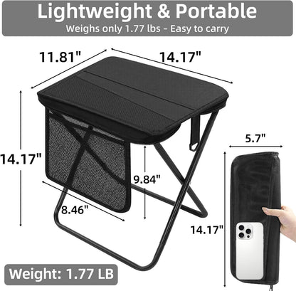 Lightweight Folding Stool with Side Pocket