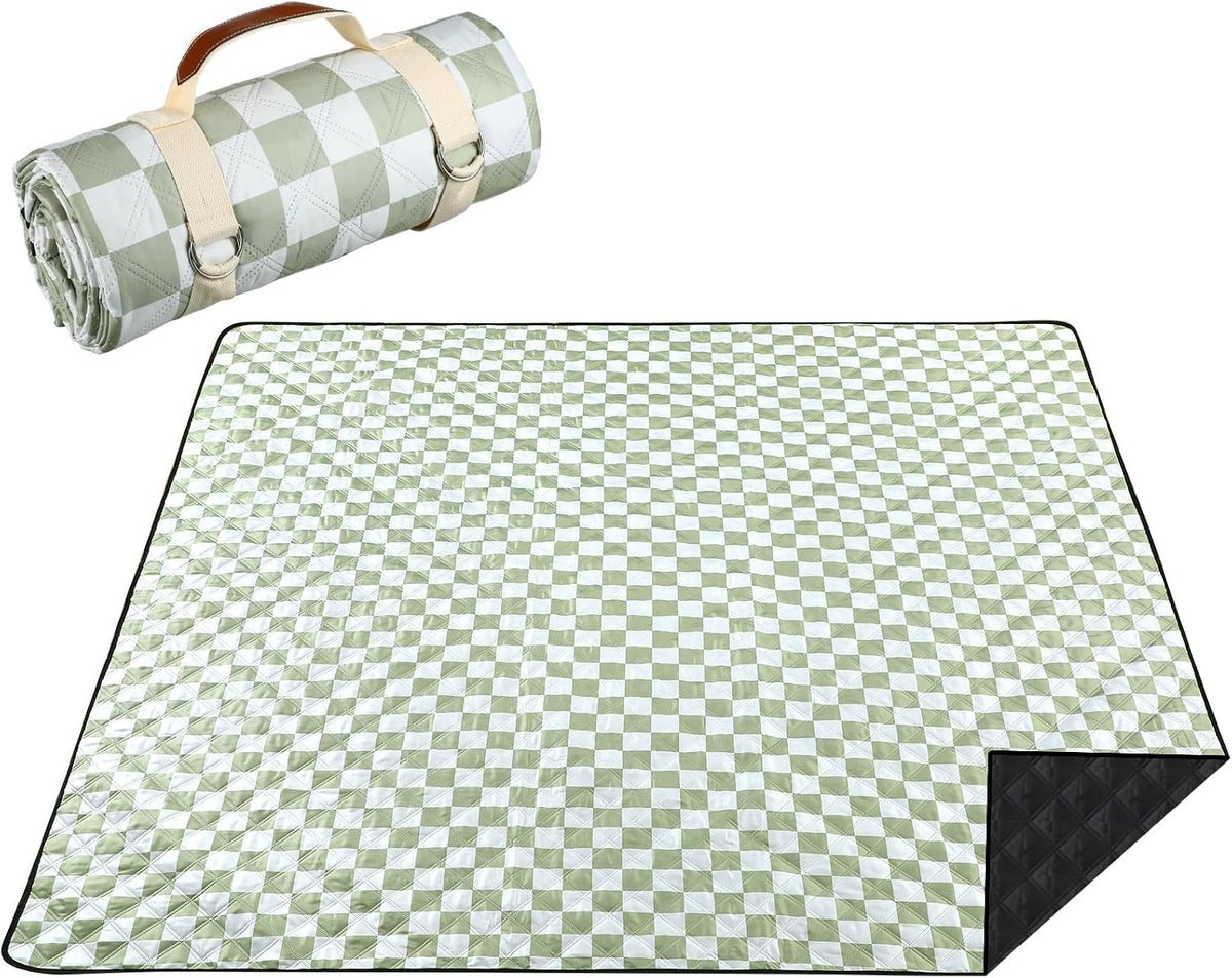 80x80 Waterproof Outdoor Checkered Picnic Blanket