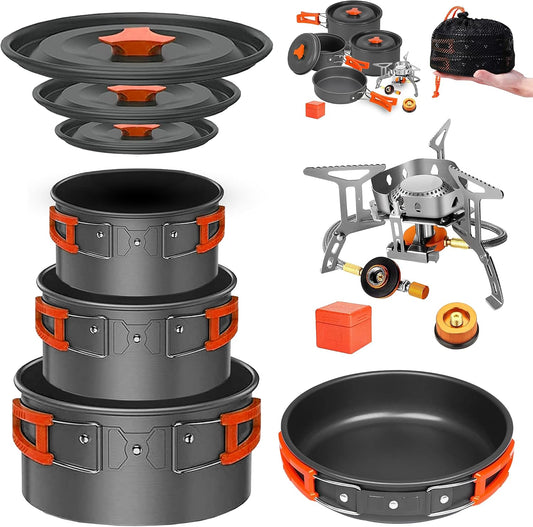 Compact Non-Stick Backpacking Cookware Set