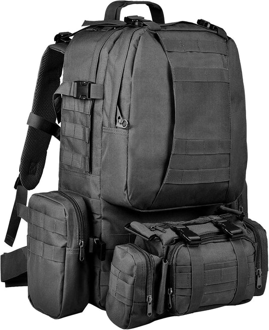 Tactical Backpack Military Army Rucksack 60L Large Assault Pack Detachable  Bag