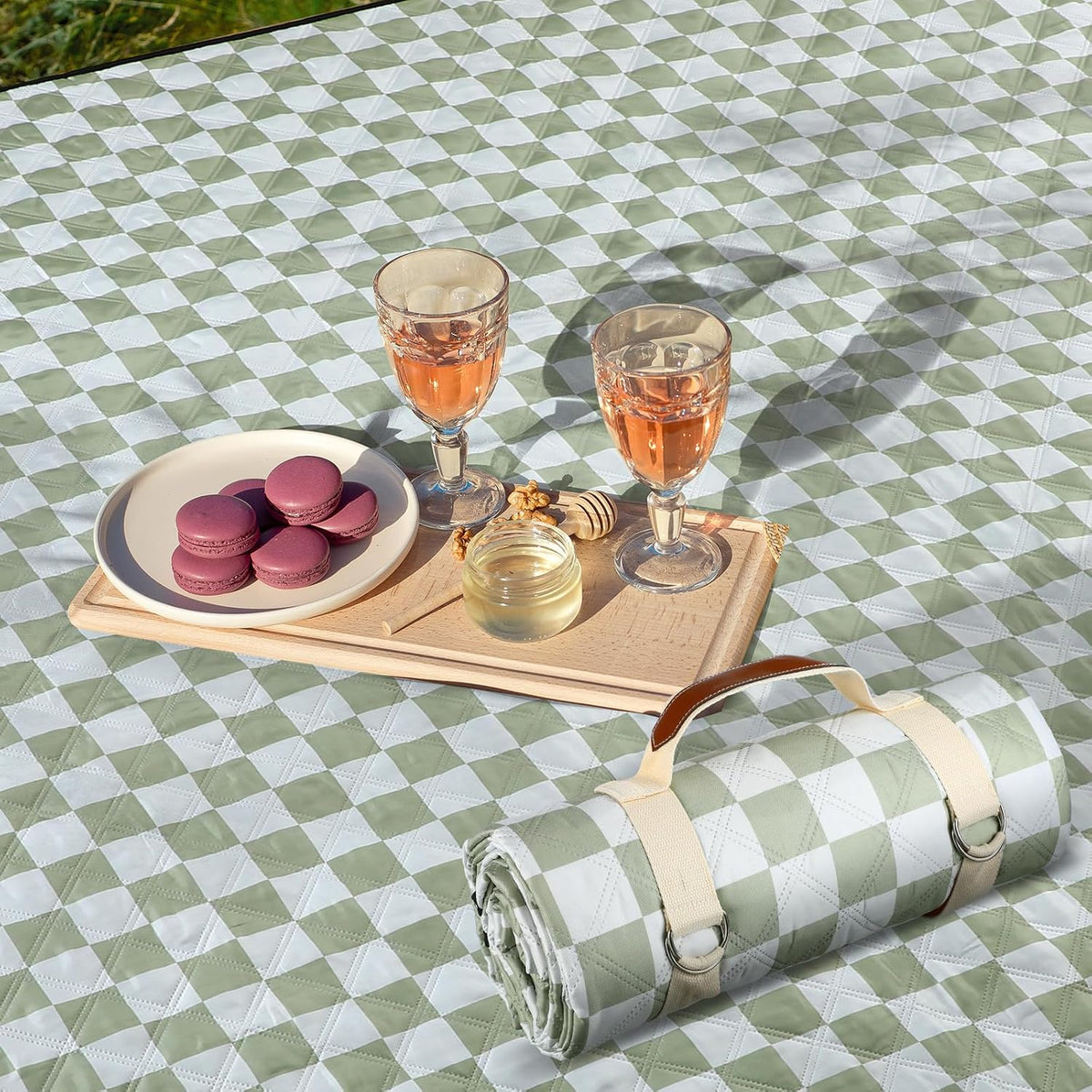 80x80 Waterproof Outdoor Checkered Picnic Blanket