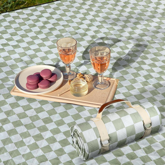80x80 Waterproof Outdoor Checkered Picnic Blanket